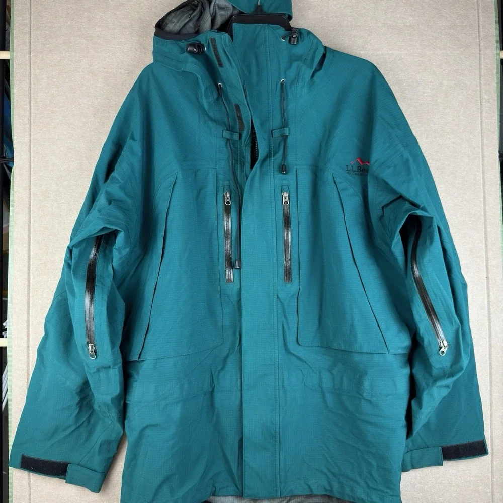 L.L.Bean Jacket Men's XXL Teal Outdoor All Conditions Gore-Tex XCR‎